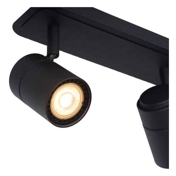 Lucide LENNERT - Deckenstrahler Badezimmer - LED Dim. - GU10 - 3x5W 3000K - IP44 - Schwarz - detail 3